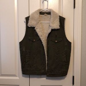 Olive green vest